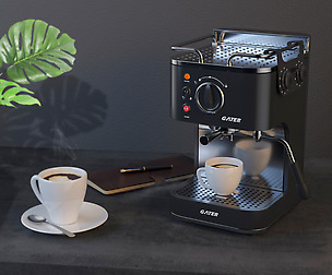 Modeling and rendering of coffee machine