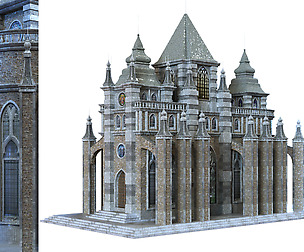 cathedral lowpoly for game num. 010