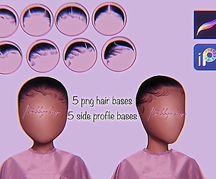 10 hair bases for procreate and ibispaint