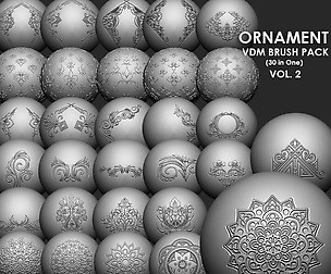 ZBRUSH-Ornament VDM Brush Pack  Vol2  30 in One