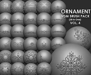 ZBRUSH-Ornament VDM Brush Pack Vol4 30 in One