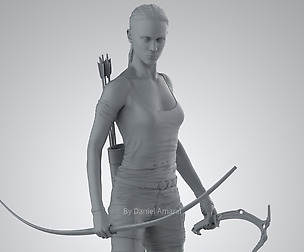 Alicia Vikander Tomb Raider 3D Printable Model