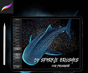 54 Sparkle Brushes for Procreate