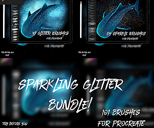 101 Glitter Brushes Bundle for Procreate