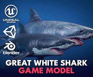 Great White Sharks - Game Ready