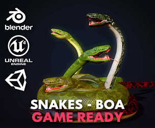 Snakes (Boa) - Game Ready