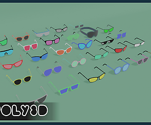 LowPoly Glasses Pack