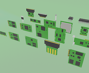 Lowpoly Electronic Components