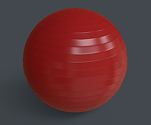 PBR Yoga Ball - Red