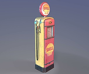 Shell Old Gas Station Pump