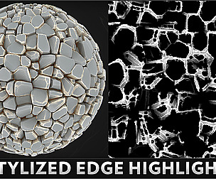 Stylized Edge Highlight - Substance Designer Node