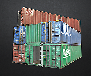 Shipping Container - Low Poly