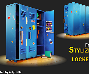 Stylized locker / game asset (free)