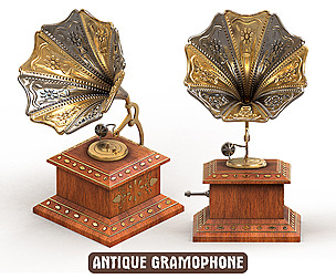Antique Gramophone Table Decorative Showpiece