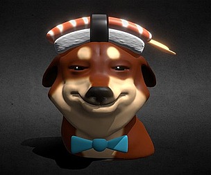 Shiba Dog Sculpt