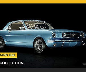Classic Ford Mustang 1965 Muscle Car 3D model