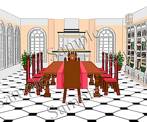 3D material - Clip Studio Paint - 3D Dinning Room