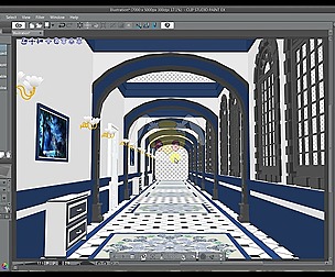 3D Material - Clip Studio Paint - Repeated hall 01