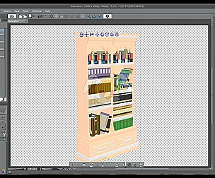 3D Material - Clip Studio Paint - bookcase 03