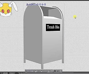3D Material - Clip Studio Paint - trash bin 01