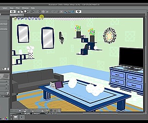 3D Material - Clip Studio Paint - Living room 01