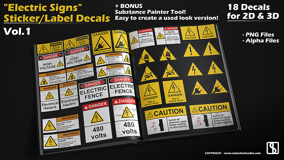 Electric Signs - Sticker/Label - Decals