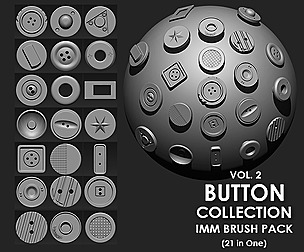 Buttons Collection IMM Brush Pack21 in OneVOL. 2