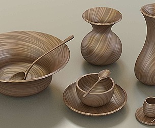 wooden table set