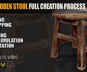 Old Wooden Stool Full Creation Process