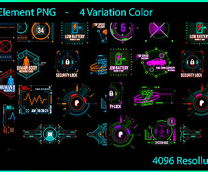 20 Decals HUD Element PNG