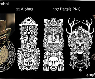 Ancient Sacred Symbol - 22 Alpha - 107 Decal PNG