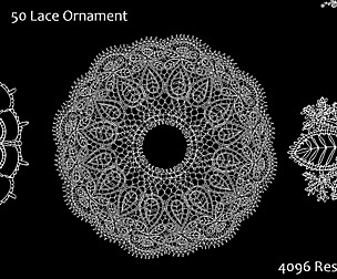 Vol . 7 - 50 Lace Ornament - Alphas