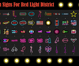 55 Neon Signs - PNG
