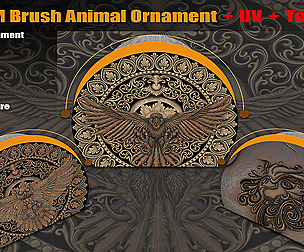 20 IMM Brush Animal Ornament