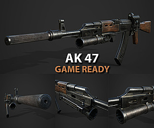 Ak47 – Game Ready 3D Model