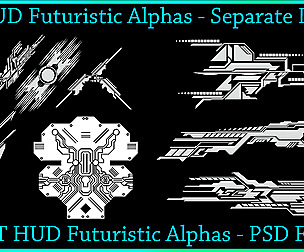 90 HUD Futuristic Alphas
