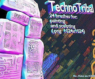 24 Brushes | Techno tribal