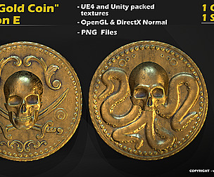 Pirate Gold Coin and Stack - Variant E