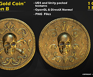 Pirate Gold Coin and Stack - Variant B