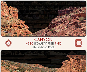 Canyon - PNG Photo Pack + original photos