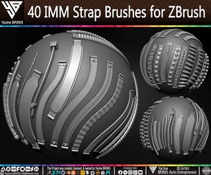 40 IMM Strap and Belt Brushes for ZBrush