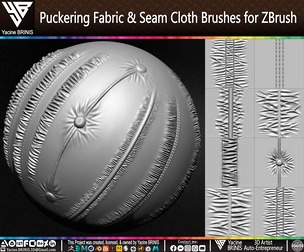 Puckering Fabric and Seam Cloth Brushes for ZBrush