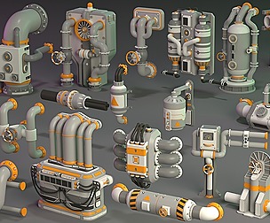 Wall Tube Mechanism Props 1 - 20 pieces