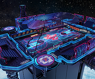 Futuristic Scifi Space Basketball court
