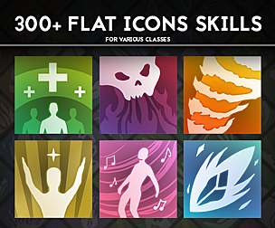 300+ Flat Icons Skills