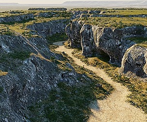 Dangerous canyon in Blender