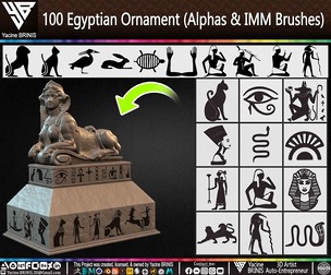 100 Egyptian Ornament (Alphas & IMM Brushes)