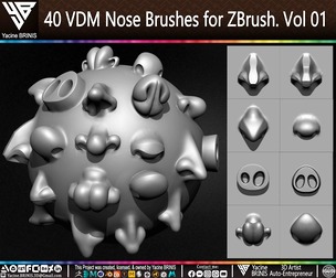 40 VDM Nose Brushes for ZBrush Volume 01