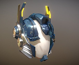 Bluish Tech Helmet