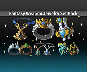 Fantasy Weapon Jewelry Set Pack